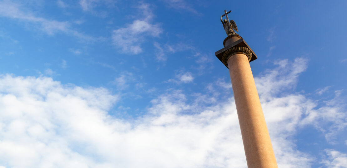 Alexander Column in St. Petersburg.